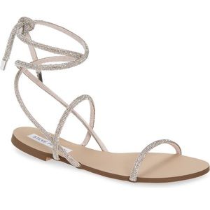 Steve Madden twirl rhinestone lace up sandals